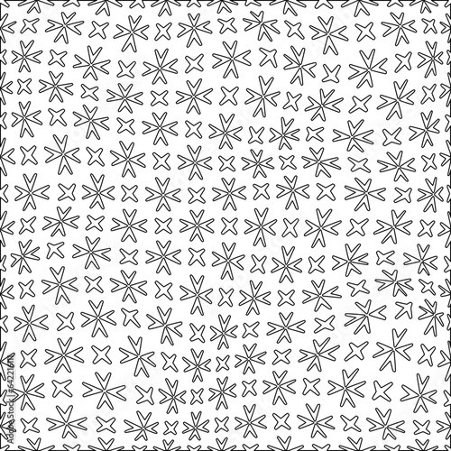 White background with black pattern. Texture with figures from lines.Line shape design.Abstract background for web page, textures, card, poster, fabric, textile. Monochrome graphic repeating design. 