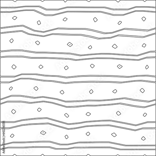 White background with black pattern. Texture with figures from lines.Line shape design.Abstract background for web page, textures, card, poster, fabric, textile. Monochrome graphic repeating design. 