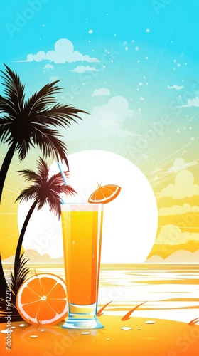stylish advertising background for a beach party - stock concepts © 4kclips