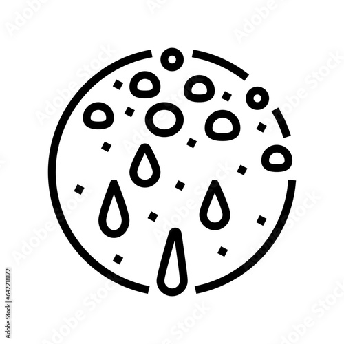 excessive sweating disease symptom line icon vector. excessive sweating disease symptom sign. isolated contour symbol black illustration
