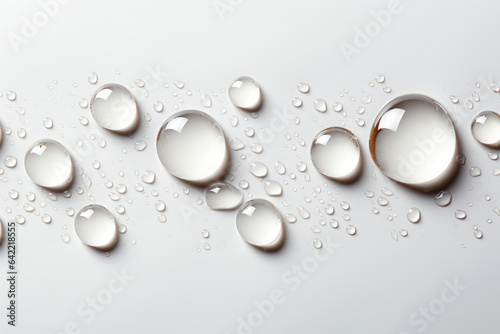 Obraz na płótnie transparent water drops on a white background w salonie