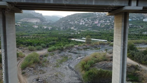 4K Aerial Drone view Mersin Viaduct.Turkey. photo