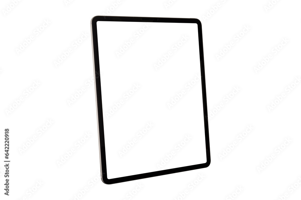 Tablet with blank screen isolated on white background. Tablet with blank screen isolated on white background.