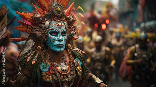 Elaborate parades intertwine ancient beliefs and contemporary creativity, embracing life's cyclic nature, fostering connection with ancestry © Kanisorn