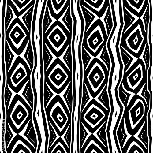White background with black pattern.Repeat Pattern for fashion, textile design,  on wall paper, wrapping paper, fabrics and home decor. Seamless pattern in grunge style.