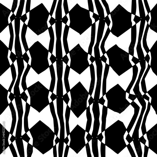 White background with black pattern.Repeat Pattern for fashion, textile design,  on wall paper, wrapping paper, fabrics and home decor. Seamless pattern in grunge style.