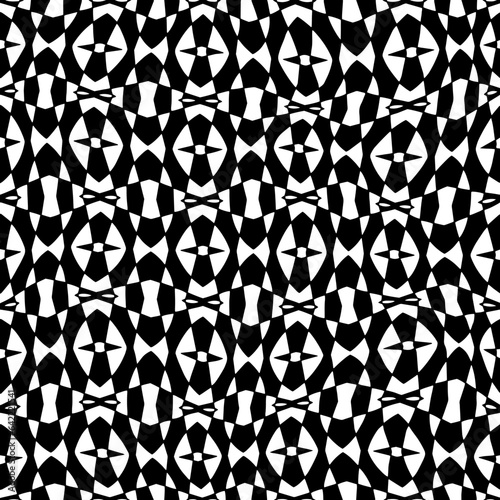 White background with black pattern.Repeat Pattern for fashion, textile design,  on wall paper, wrapping paper, fabrics and home decor. Seamless pattern in grunge style.