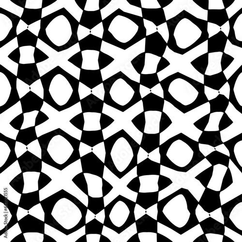 White background with black pattern.Repeat Pattern for fashion, textile design,  on wall paper, wrapping paper, fabrics and home decor. Seamless pattern in grunge style.