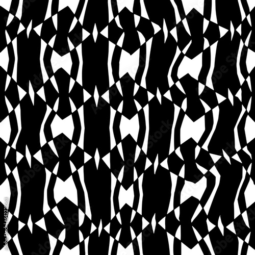White background with black pattern.Repeat Pattern for fashion, textile design,  on wall paper, wrapping paper, fabrics and home decor. Seamless pattern in grunge style.