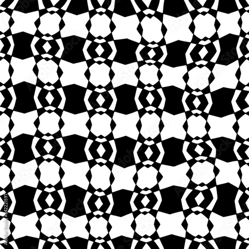 White background with black pattern.Repeat Pattern for fashion, textile design,  on wall paper, wrapping paper, fabrics and home decor. Seamless pattern in grunge style.