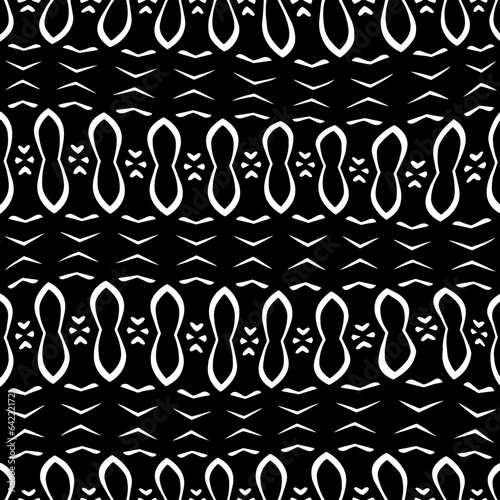 White background with black pattern.Repeat Pattern for fashion, textile design,  on wall paper, wrapping paper, fabrics and home decor. Seamless pattern in grunge style.
