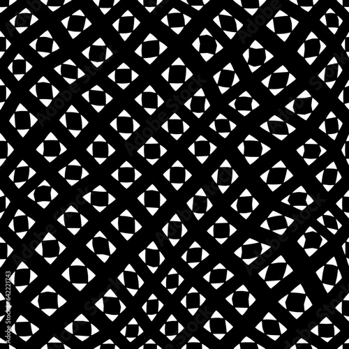 White background with black pattern.Repeat Pattern for fashion, textile design,  on wall paper, wrapping paper, fabrics and home decor. Seamless pattern in grunge style.