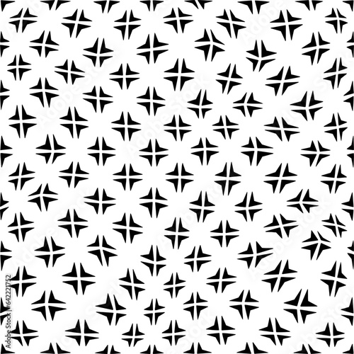 White background with black pattern.Repeat Pattern for fashion, textile design,  on wall paper, wrapping paper, fabrics and home decor. Seamless pattern in grunge style.