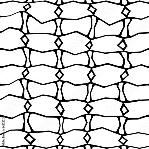 White background with black pattern.Repeat Pattern for fashion, textile design,  on wall paper, wrapping paper, fabrics and home decor. Seamless pattern in grunge style.