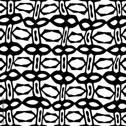 White background with black pattern.Repeat Pattern for fashion, textile design,  on wall paper, wrapping paper, fabrics and home decor. Seamless pattern in grunge style.
