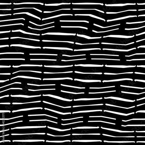 White background with black pattern.Repeat Pattern for fashion, textile design,  on wall paper, wrapping paper, fabrics and home decor. Seamless pattern in grunge style.