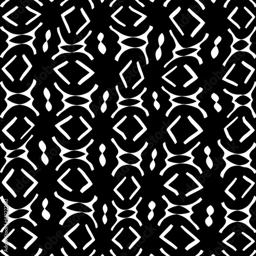 White background with black pattern.Repeat Pattern for fashion, textile design,  on wall paper, wrapping paper, fabrics and home decor. Seamless pattern in grunge style.