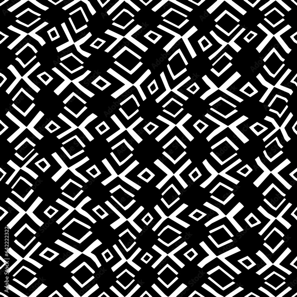 White background with black pattern.Repeat Pattern for fashion, textile design, on wall paper, wrapping paper, fabrics and home decor. Seamless pattern in grunge style. White background with black pattern.Repeat Pattern for fashion, textile design, on wall paper, wrapping paper, fabrics and home decor. Seamless pattern in grunge style.
