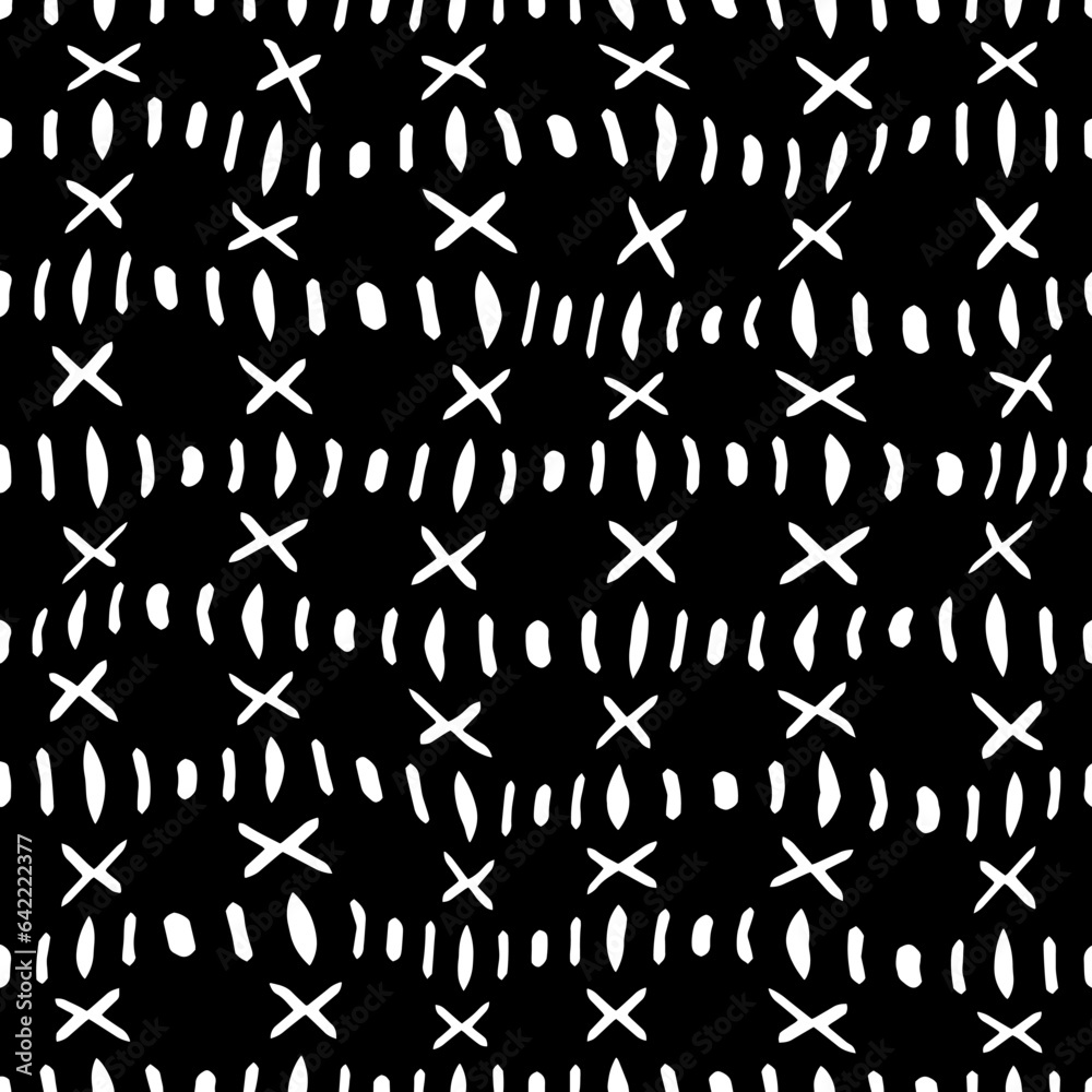 White background with black pattern.Repeat Pattern for fashion, textile design, on wall paper, wrapping paper, fabrics and home decor. Seamless pattern in grunge style. White background with black pattern.Repeat Pattern for fashion, textile design, on wall paper, wrapping paper, fabrics and home decor. Seamless pattern in grunge style.