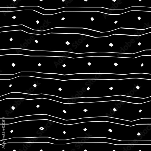 White background with black pattern.Repeat Pattern for fashion, textile design,  on wall paper, wrapping paper, fabrics and home decor. Seamless pattern in grunge style.