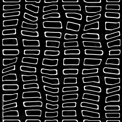 White background with black pattern.Repeat Pattern for fashion, textile design,  on wall paper, wrapping paper, fabrics and home decor. Seamless pattern in grunge style.