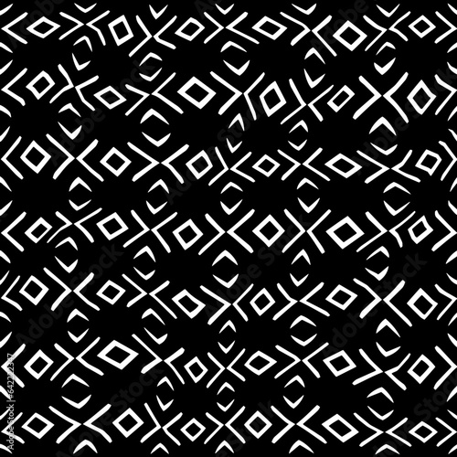 White background with black pattern.Repeat Pattern for fashion, textile design,  on wall paper, wrapping paper, fabrics and home decor. Seamless pattern in grunge style.