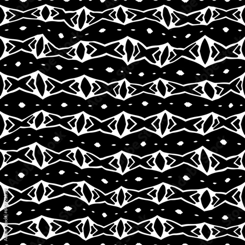 White background with black pattern.Repeat Pattern for fashion, textile design,  on wall paper, wrapping paper, fabrics and home decor. Seamless pattern in grunge style.