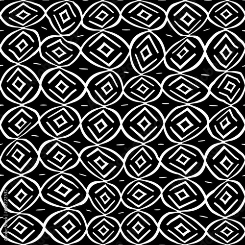White background with black pattern.Repeat Pattern for fashion, textile design,  on wall paper, wrapping paper, fabrics and home decor. Seamless pattern in grunge style.