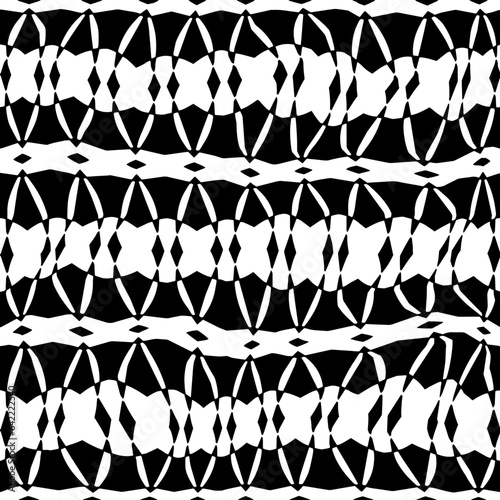White background with black pattern.Repeat Pattern for fashion, textile design,  on wall paper, wrapping paper, fabrics and home decor. Seamless pattern in grunge style.