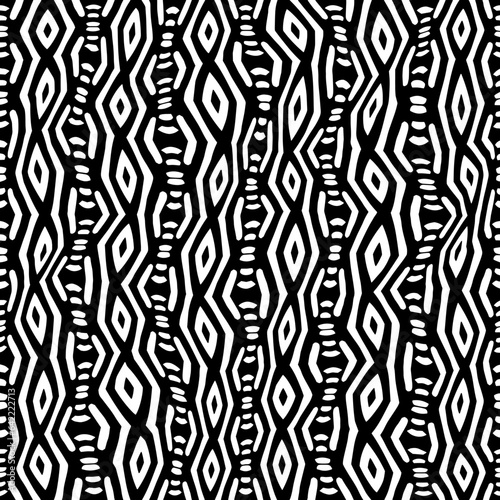White background with black pattern.Repeat Pattern for fashion, textile design,  on wall paper, wrapping paper, fabrics and home decor. Seamless pattern in grunge style.