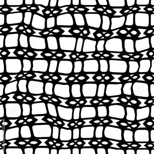 White background with black pattern.Repeat Pattern for fashion, textile design,  on wall paper, wrapping paper, fabrics and home decor. Seamless pattern in grunge style.