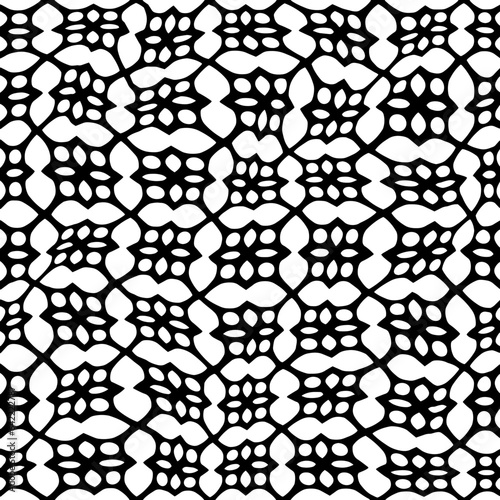 White background with black pattern.Repeat Pattern for fashion, textile design,  on wall paper, wrapping paper, fabrics and home decor. Seamless pattern in grunge style.