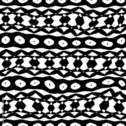 White background with black pattern.Repeat Pattern for fashion, textile design,  on wall paper, wrapping paper, fabrics and home decor. Seamless pattern in grunge style.