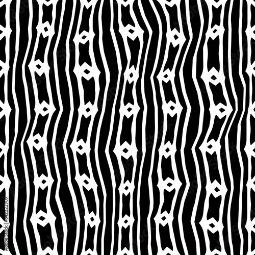 White background with black pattern.Repeat Pattern for fashion, textile design,  on wall paper, wrapping paper, fabrics and home decor. Seamless pattern in grunge style.
