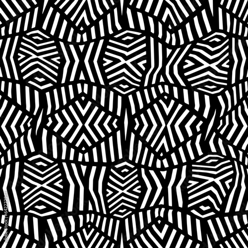 White background with black pattern.Repeat Pattern for fashion, textile design,  on wall paper, wrapping paper, fabrics and home decor. Seamless pattern in grunge style.