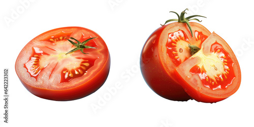 A tomato slice alone transparent background