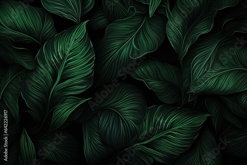 Exotic Leaf Medley Leaves Wallpaper for an Eclectic Decor Ferny Jungle Oasis A Leaves Backdrop for Green Enthusiasts