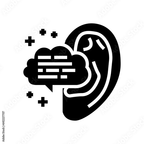 speech therapy audiologist doctor glyph icon vector. speech therapy audiologist doctor sign. isolated symbol illustration