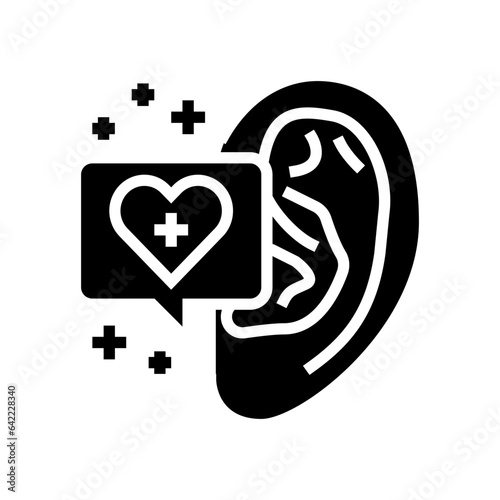 hearing health audiologist doctor glyph icon vector. hearing health audiologist doctor sign. isolated symbol illustration