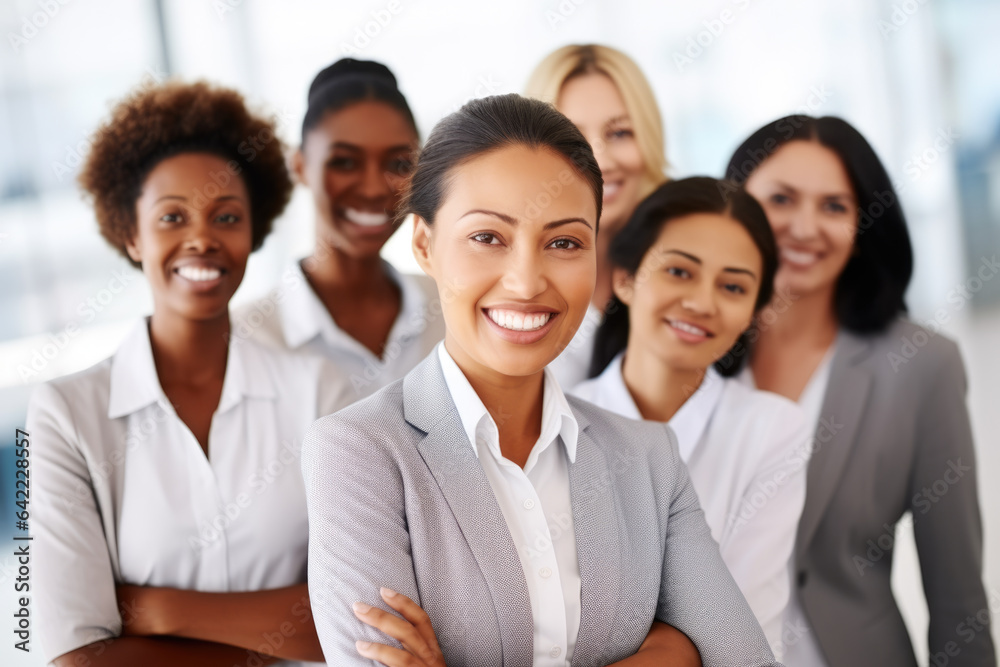Group of women standing next to each other. Perfect for illustrating female empowerment and teamwork. Ideal for use in business, education, or social media contexts. Group of women standing next to each other. Perfect for illustrating female empowerment and teamwork. Ideal for use in business, education, or social media contexts.