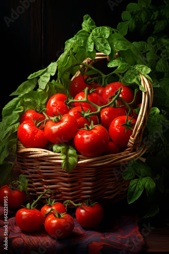 A basket full of tomatoes