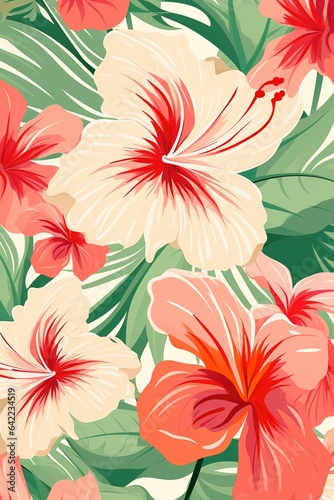 Petal Power Paradise Vibrant Tropical Flowers in Abundance Tropical Garden Symphony Colorful Flowers Dancing in Harmony