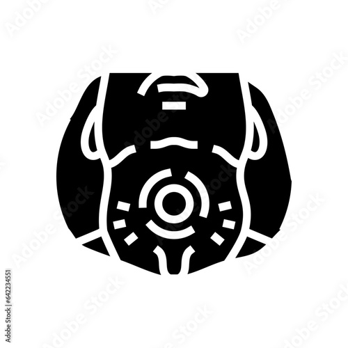 difficulty swallowing disease symptom glyph icon vector. difficulty swallowing disease symptom sign. isolated symbol illustration