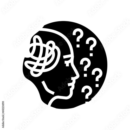 difficulty speaking slurred speech glyph icon vector. difficulty speaking slurred speech sign. isolated symbol illustration