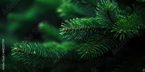 Christmas green tree branch. Christmas green fir and pine tree branches