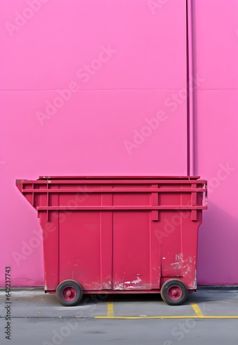 Minimalist portrayal of a garbage container, symbolizing the importance of cleanliness and waste management in our cities.