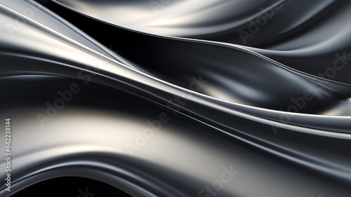 Gray background with molten metal effect. Wavy texture.