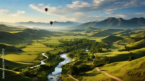 paraglider over the mountains