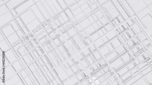 Random digital path lines on 90 degrees background wallpaper banner. Elegant minimalist 3d illustration.