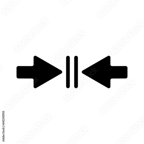 
collapse
 arrow, compress simple vector arrow direction sign for app advertising web ui banner button ux interface element isolated on white background
